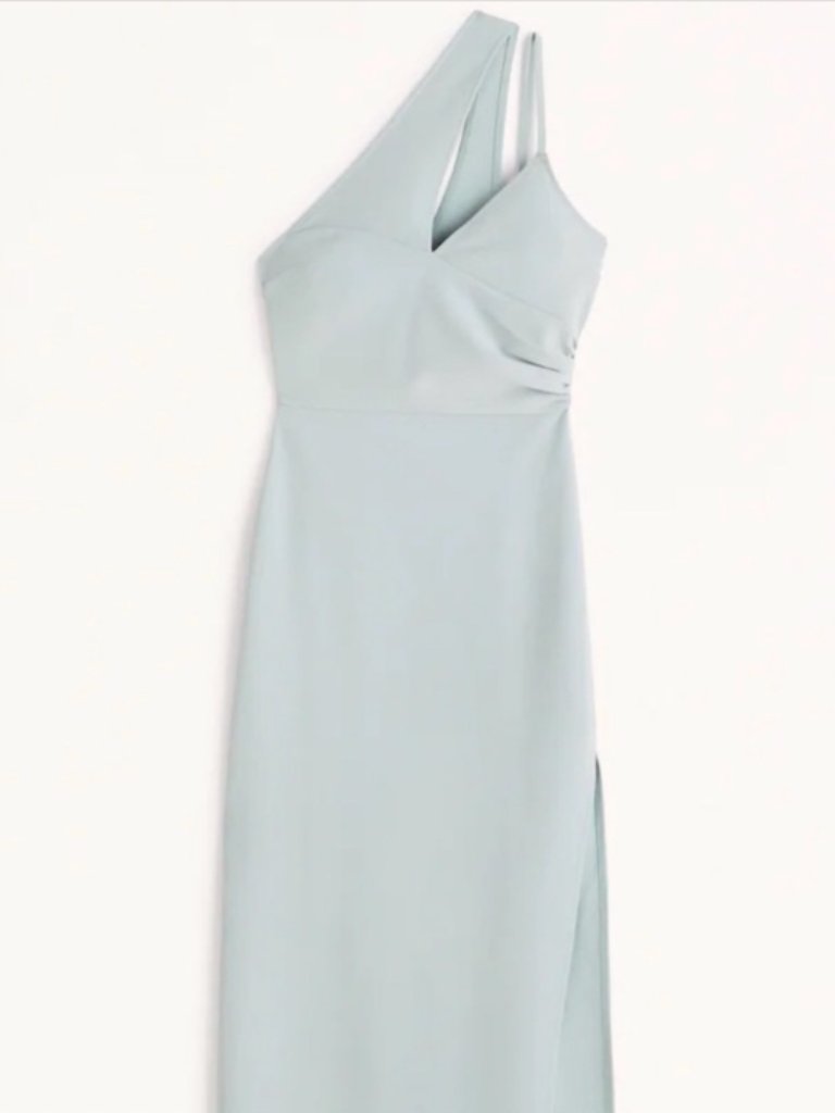 Abercrombie Asymmetrical Baby Blue/Mint Green Dress - Xs